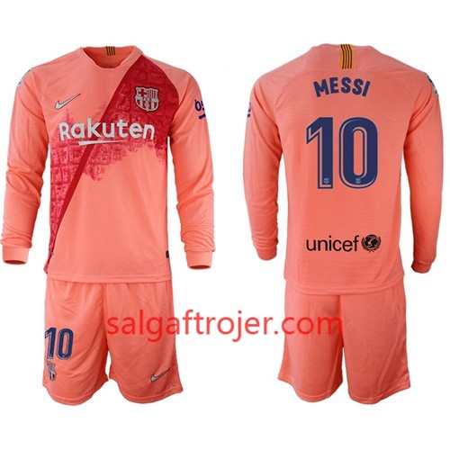 FC Barcelona Fodboldtrøjer Messi 10 Børn 3. sæt 2018/19 Langærmet FC Barcelona Fodboldtrøjer Messi 10 Børn 3. sæt 2018/19 Langærmet